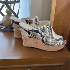 Snakeskin Wedges